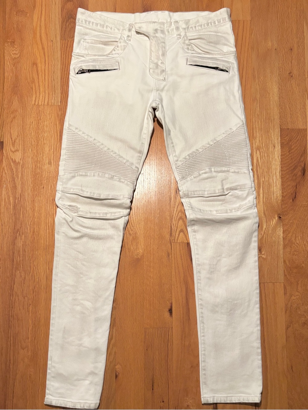 Balmain Rare White Motorcycle Jeans 🔥